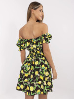 Trumpa vasarinė suknelė moterims su citrinomis