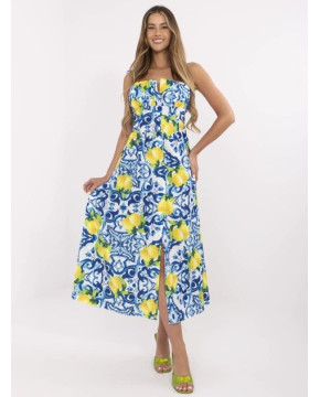 Ilga vasarinė suknelė moterims su ornamentais