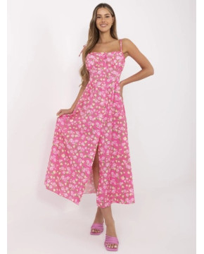 Ilga vasarinė suknelė moterims su gėlėmis